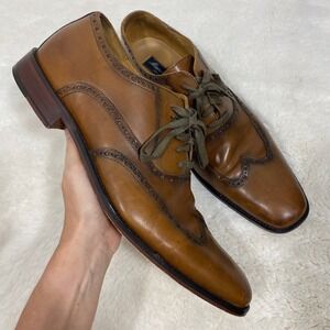 Marco Vittorio Leather Wingtip‎ Oxford Dress Shoes, Men's Brown Brogue, Size 12